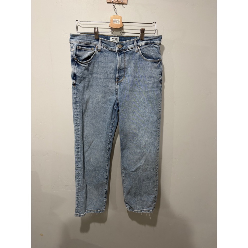 Kensie Jeans The Ella High Rise Straight Light Wash Blue Denim Size 14/32